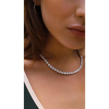 Carat London Jaden Sterling Silver Tennis Necklace