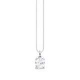 Thomas Sabo Sterling Silver White Octagon Cut Cubic Zirconia Necklace