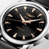 Longines Conquest Heritage Automatic Black Leather Black Dial 40mm Watch L16504522