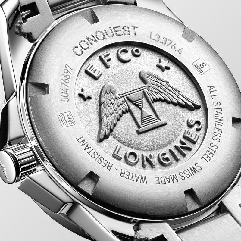 Longines Conquest Quartz 29.5mm Stainless Steel Diamond Ladies Watch L33764976