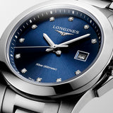 Longines Conquest Quartz 29.5mm Stainless Steel Diamond Ladies Watch L33764976