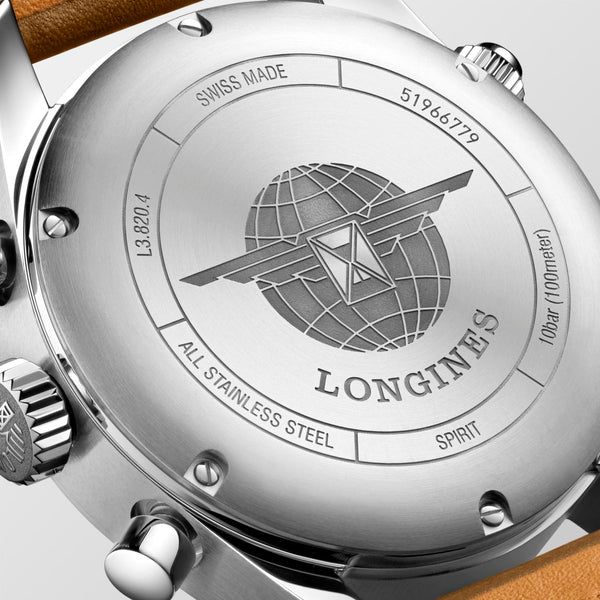 Longines Spirit Automatic Leather Strap 42mm Mens Watch L38204732