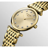 La Grande Classique de Longines Quartz Yellow Gold PVD Steel & Diamond Indexes 24mm Watch L42092378