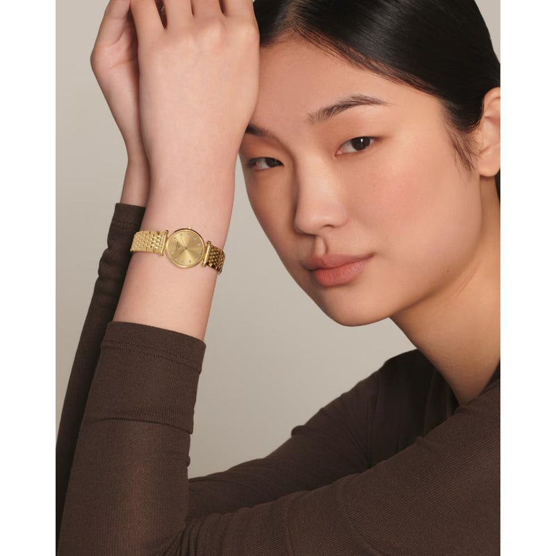 La Grande Classique de Longines Quartz Yellow Gold PVD Steel & Diamond Indexes 24mm Watch L42092378