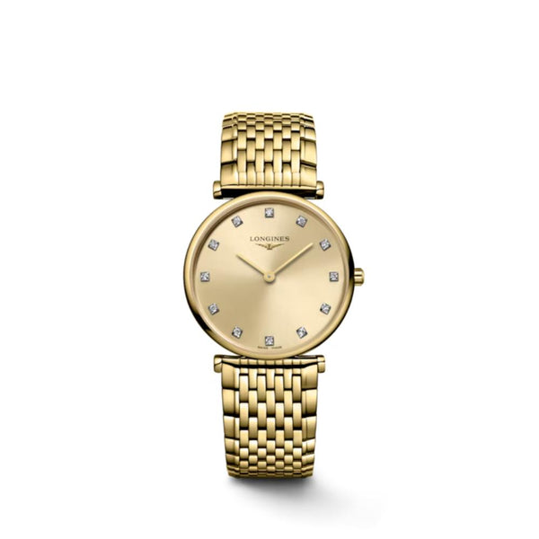 La Grande Classique de Longines Quartz Diamond & Yellow Gold PVD Steel 29mm Watch L45122378