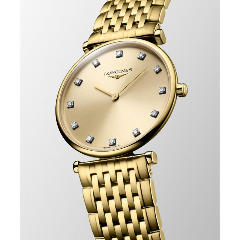 La Grande Classique de Longines Quartz Diamond & Yellow Gold PVD Steel 29mm Watch L45122378