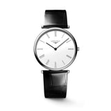 La Grande Classique de Longines Quartz Sliver Steel Leather Strap 36mm Watch L47554112