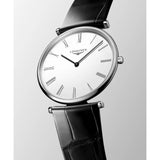 La Grande Classique de Longines Quartz Sliver Steel Leather Strap 36mm Watch L47554112