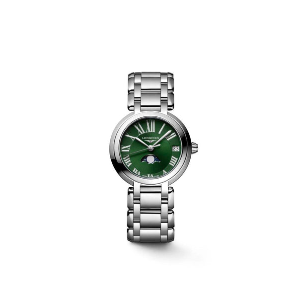 Longines PrimaLuna Quartz Green Dial 30.50mm Ladies Watch L81154616
