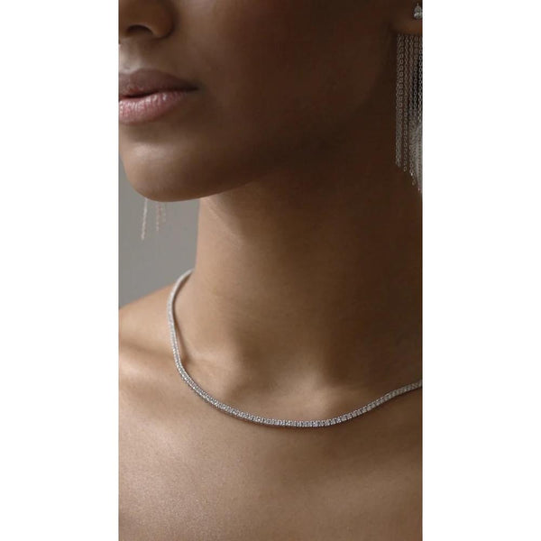 Carat London Lexi Sterling Silver Tennis Necklace