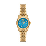 Blue and gold michael kors watch hotsell