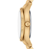 Michael Kors Lexington Quartz Gold Steel Blue Dial 26mm Ladies Watch MK4813