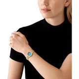 Michael Kors Lexington Quartz Gold Steel Blue Dial 26mm Ladies Watch MK4813