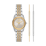 Michael Kors Lexington Quartz Two-Tone 26mm Watch, Bracelets Set MK4815Set
