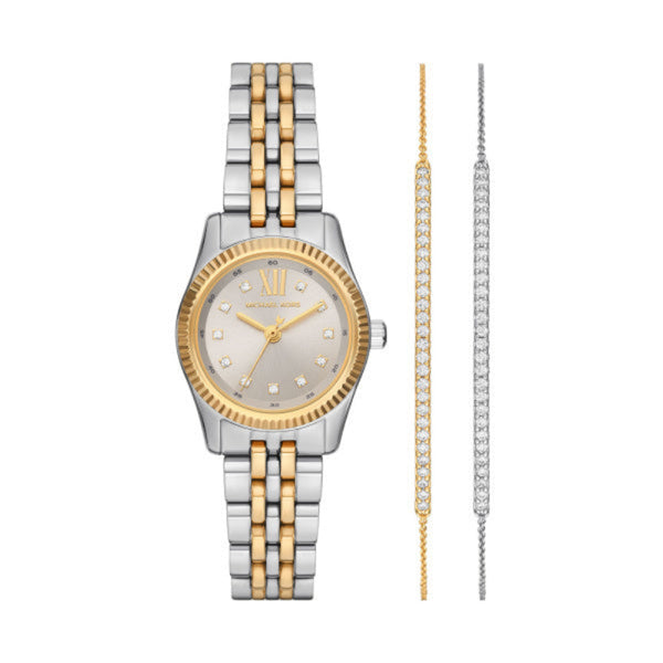 Michael Kors Lexington Quartz Two-Tone 26mm Watch, Bracelets Set MK4815Set