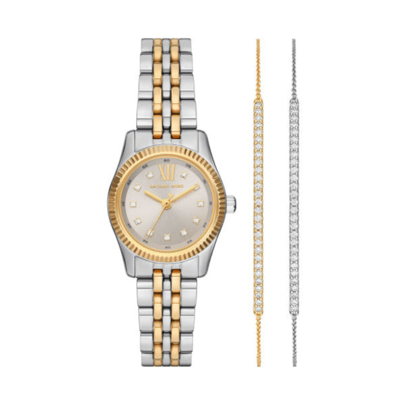 Michael Kors Lexington Quartz Two-Tone 26mm Watch, Bracelets Set MK4815Set