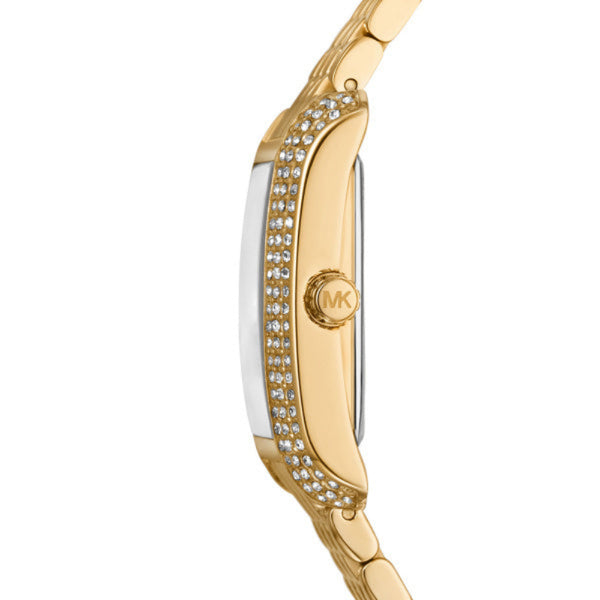 Michael Kors Petite Emery Gold Tone Steel White Dial 27mm Watch MK4826