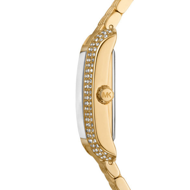 Michael Kors Petite Emery Gold Tone Steel White Dial 27mm Watch MK4826