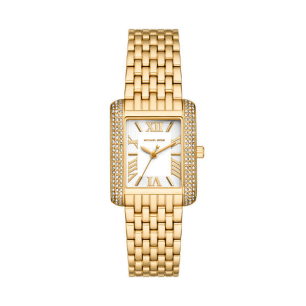 Michael Kors Petite Emery Gold Tone Steel White Dial 27mm Watch MK4826