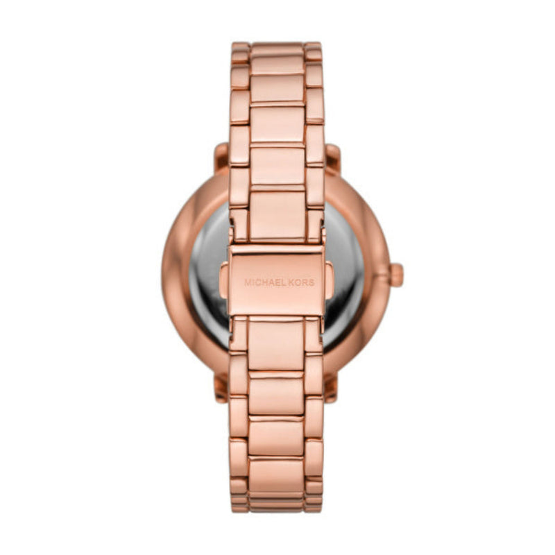 Michael Kors Pyper Pavé Rose Gold Tone Steel White Dial 38mm Ladies Watch MK4917