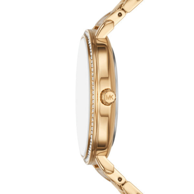 Michael Kors Pyper Quartz Gold Tone Steel White Dial 38mm Watch MK919