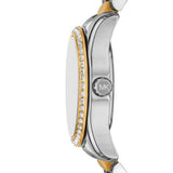 Michael Kors Lexington Quartz Two Tone Steel Black Dial 33mm Watch MK4925
