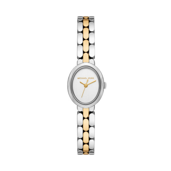 Michael Kors Maude Quartz Two Tone Steel Silver Dial 20.50mm x 25.50mm Watch MK4956
