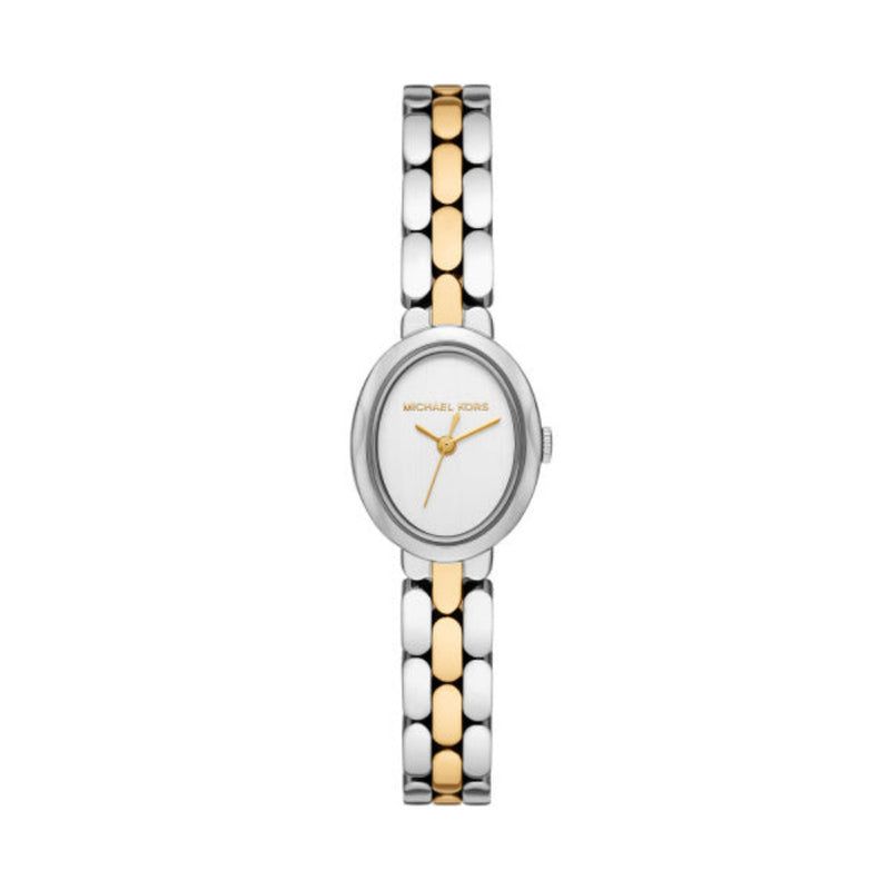 Michael Kors Maude Quartz Two Tone Steel Silver Dial 20.50mm x 25.50mm Watch MK4956