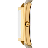 Michael Kors Essex Quartz Gold Tone Steel Leather Strap 26mm Watch MK4964