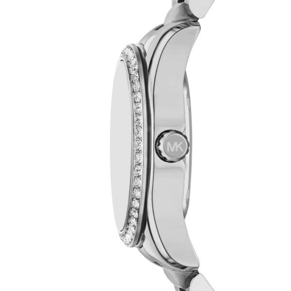 Michael Kors Lexington Quartz Silver Steel White Dial 33mm Ladies Watch MK4979