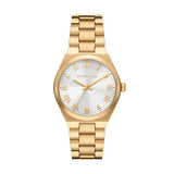 Michael Kors Lennox Quartz Gold Steel White Dial 37mm Ladies Watch MK7391