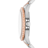 Michael Kors Everest Quartz Two Tone Steel Pink Mother of Pearl 40mm Ladies Watch MK7402