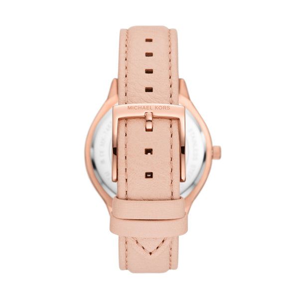 Michael Kors Slim Runway Quartz Leather Strap 38mm Ladies Watch MK7466 / MK7467