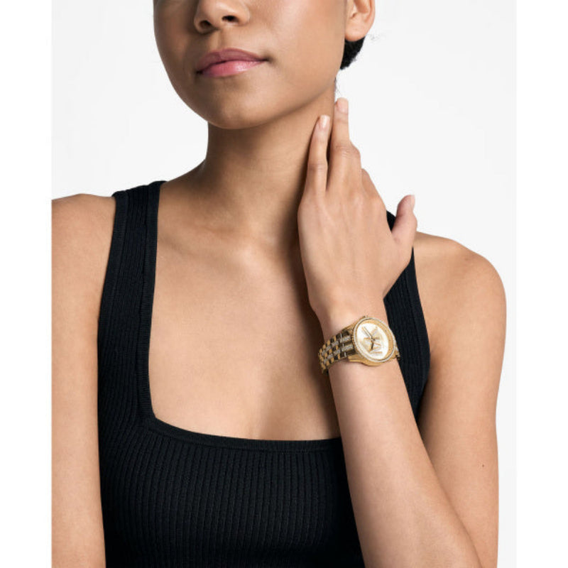 Michael Kors Bryant Quartz Pavé Logo Gold-Tone 35mm Watch MK7540