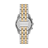 Michael Kors Bryant Quartz Pavé Two Tone Steel Bue Dial 35mm Watch MK7582