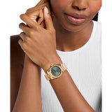 Michael Kors Lexington Quartz Gold Steel Green Dial 33mm Watch MK7622