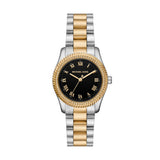 Michael Kors Lexington Quartz Two Tone Steel Black Dial 33mm Watch MK7625