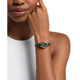 Michael Kors Maude Quartz Gold Steel Green Leather Strap 24mm Watch MK7633