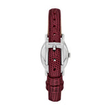 Michael Kors Maude Quartz Silver Steel Red Leather Strap 24mm Watch MK7634