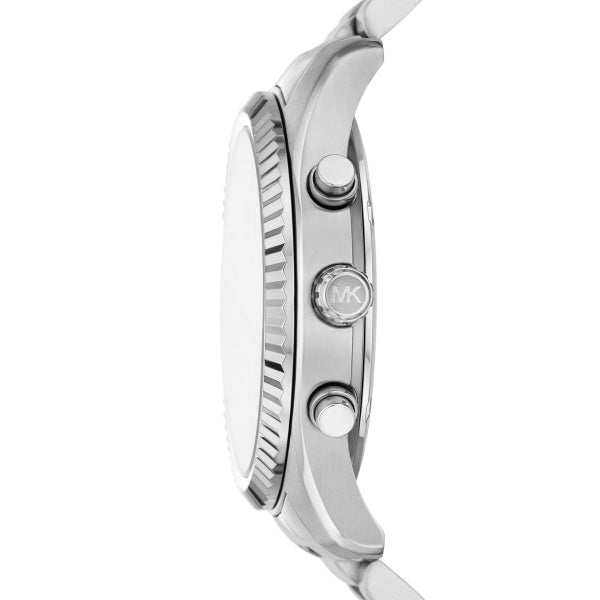 Michael Kors Lexington Quartz Silver Steel Green Dial 44mm Watch MK9152