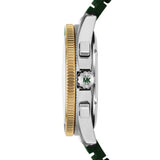 Michael Kors Maritime Quartz Two Tone Steel Green Silicon Strap 45mm Watch MK9214