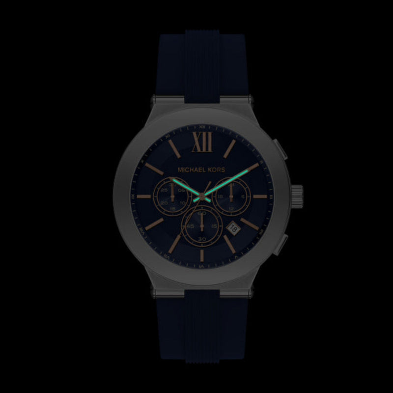 Michael Kors Billie Quartz Silver Steel Blue Silicone Strap  display picture 2