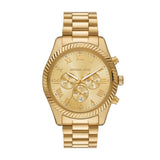 Michael Kors Lexington Quartz Gold Steel Gold Dial 45mm Watch MK9276