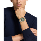 Michael Kors Lexington Quartz Two Tone Steel Green Dial 45mm Watch MK9277