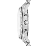 Michael Kors Lexington Quartz Silver Steel Brown Dial 45mm Watch MK9278