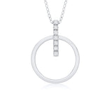 9ct Gold Diamond Circle Necklace