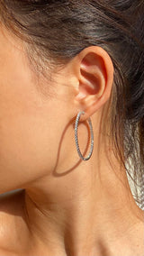 Carat London Sterling Silver Paloma Hoop Earrings