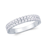 Platinum Two Row Claw-Set 0.50ct Diamond Ring
