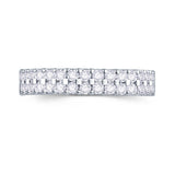 Platinum Two Row Claw-Set 0.50ct Diamond Ring