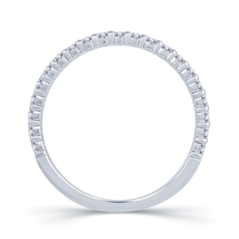 Platinum Two Row Claw-Set 0.50ct Diamond Ring